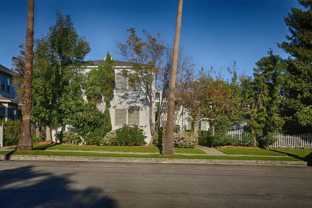 an old on the corner of a street