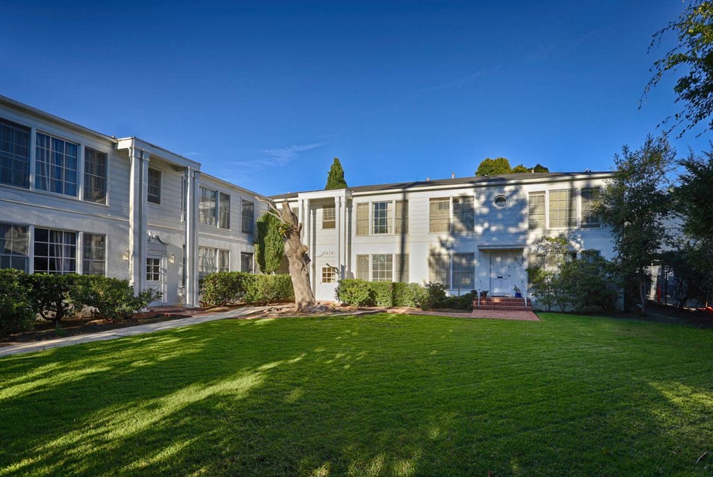 a large lawn in front of a house
