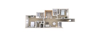 Columbia Woods 2 Bedroom Split (Second Floor)