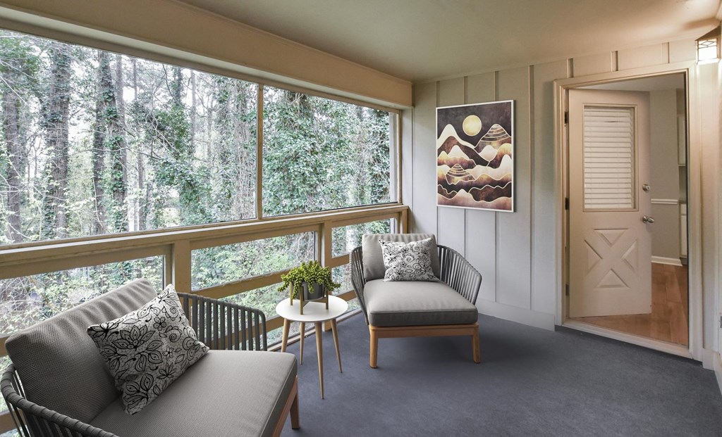 Spacious Patio at The Villas on Briarcliff, Atlanta, GA 30329