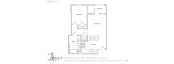 Amalfi Milpitas CA 1 Bedroom A1-C Sq Ft 583
