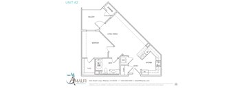 Amalfi Milpitas CA 1 Bedroom A2 Sq Ft 708