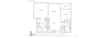 Amalfi Milpitas CA 2 Bedroom B1-A Sq Ft 1039