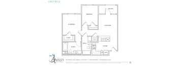 Amalfi Milpitas CA 2 Bedroom B3-A Sq Ft 844