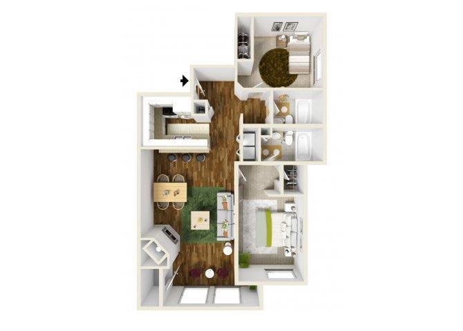 The Azure Falls floor plan.