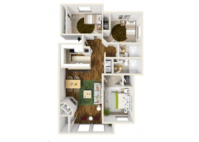 The Indigo Springs floor plan.
