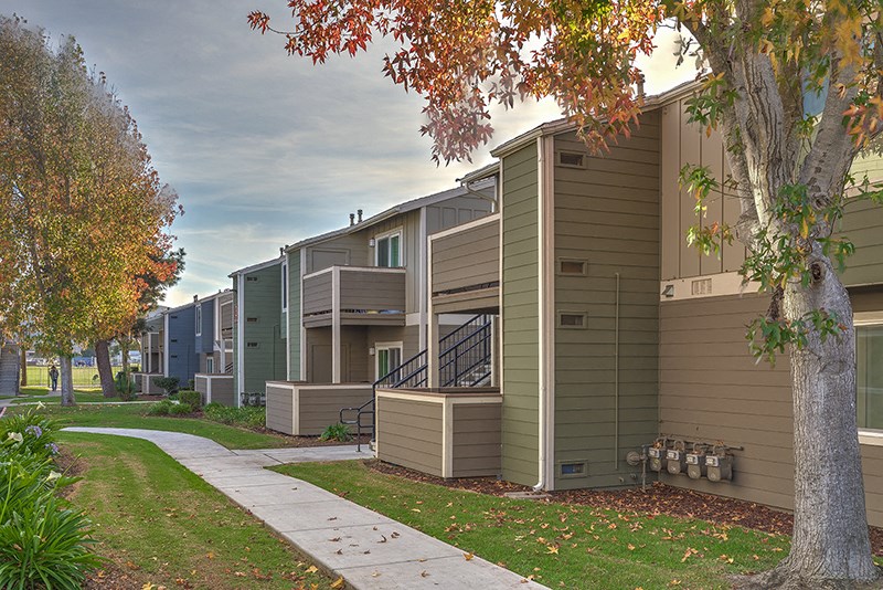 Row of Apartment Buildings  at VINE BY VINTAGE Apartments, California