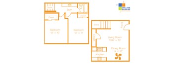 2 Bed & 1 Bath TH