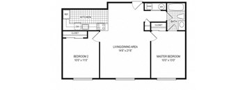 2 Bed 1 Bath - A