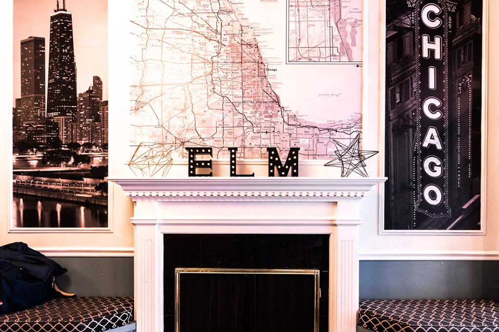 14 West Elm Lobby at 14 West Elm Apartments, Chicago, 60610