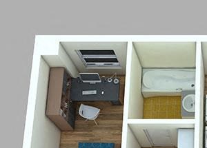 2 Bed, 1 Bath #303-703