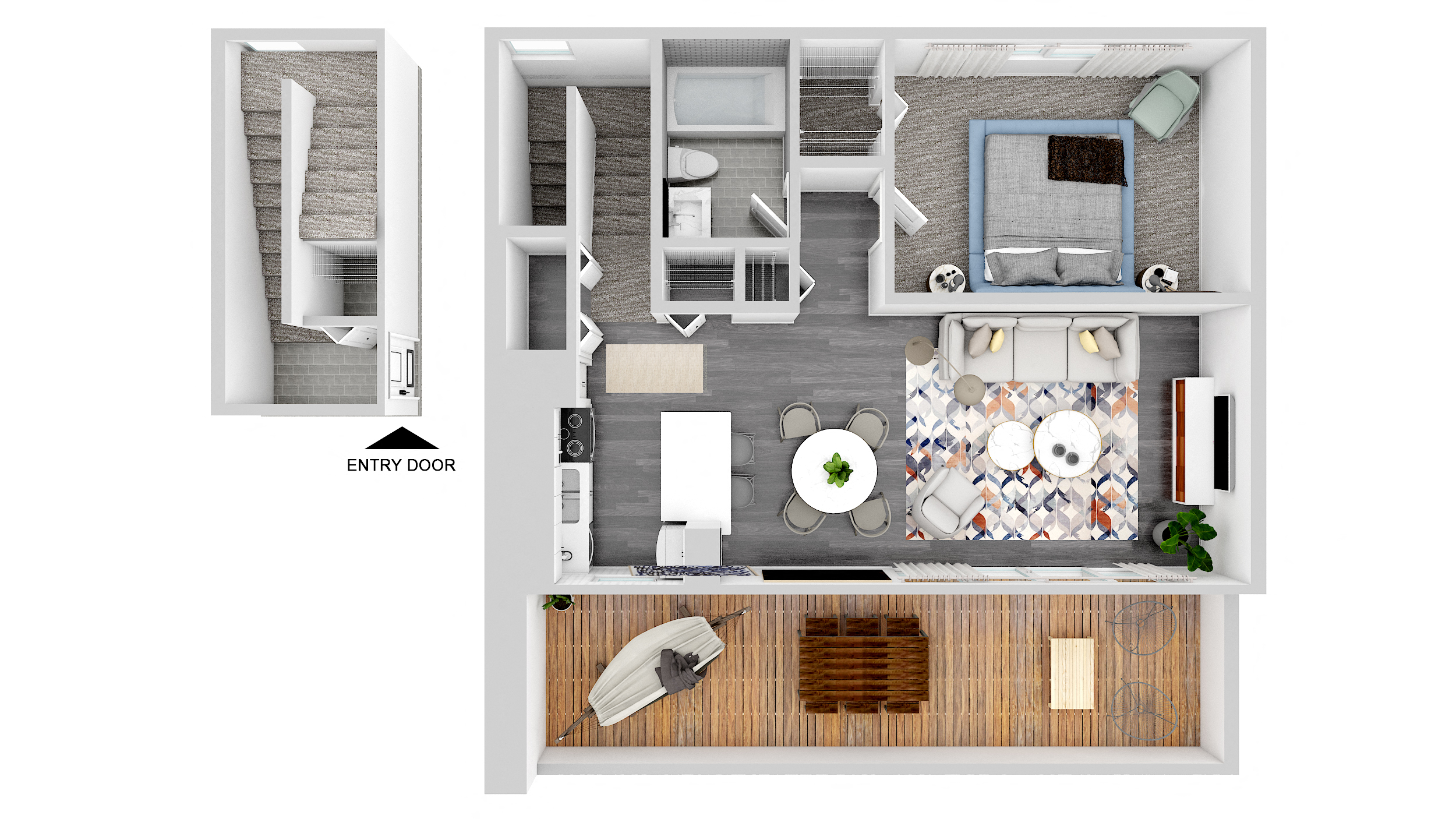 1 Bedroom Townhome Newly Remodeled