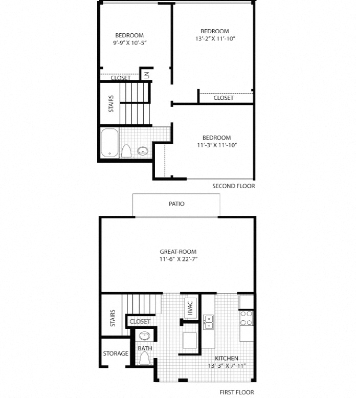 3 Bedroom Classic Townhome