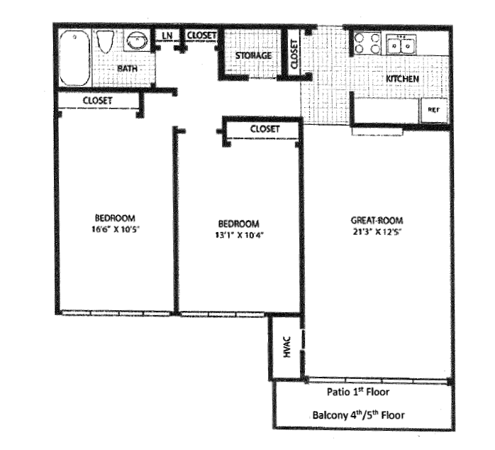 2 Bedroom Classic Apartment
