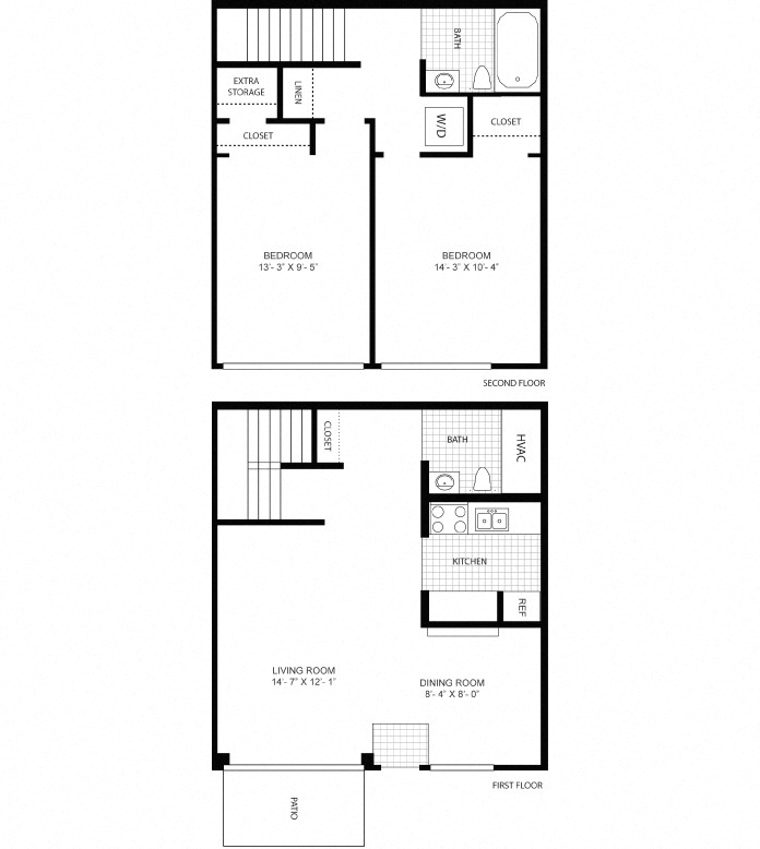 2 Bedroom Classic Townhome