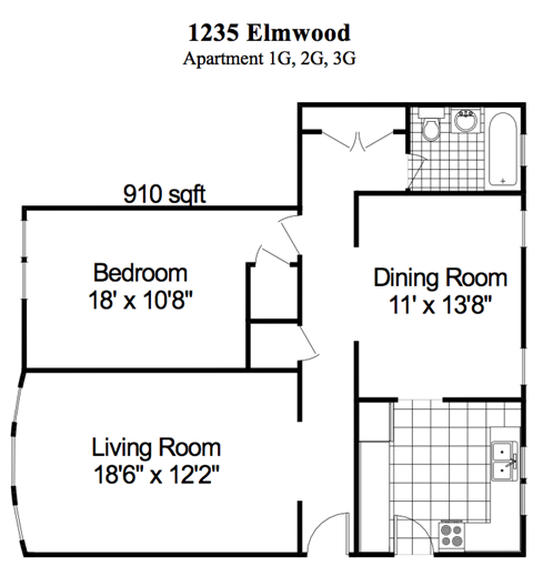 1235 Elmwood Court 1 Bed Apartment, Main Street for Rent - Photo Gallery 23