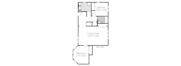 2 Bedroom, 1 Bath