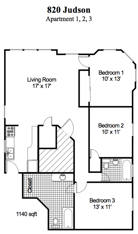 820 Judson Ave. 3 Beds Apartment, South Shore for Rent - Photo Gallery 9