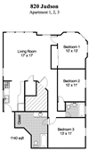 3 Bedroom, 2 Bath