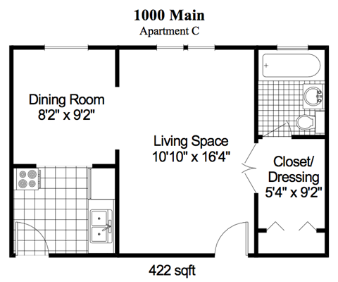 996 Main Street Studio-1 Bed Apartment, Main Street for Rent - Photo Gallery 20