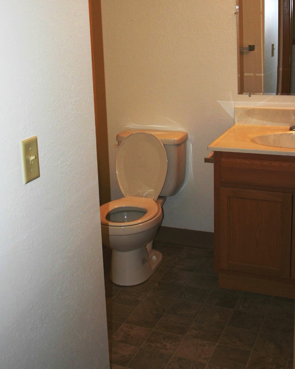 a bathroom with a toilet and a sink