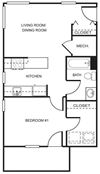 1 Bed 1 Bath