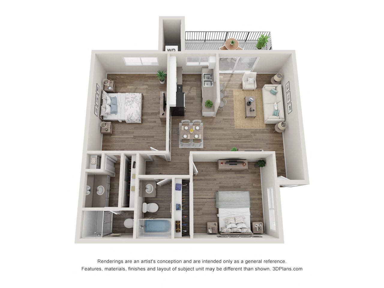 Two Bedroom Two Bath