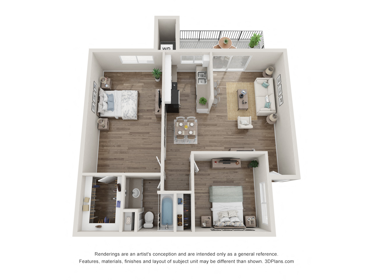 Two Bedroom One Bath