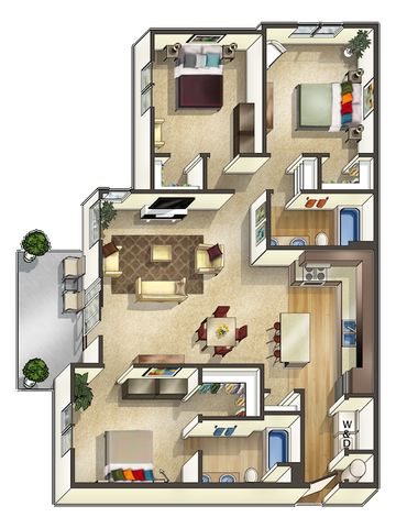 Fossil Floor Plan Fossil Floor Plan at The Trails at Timberline, Colorado, 80525