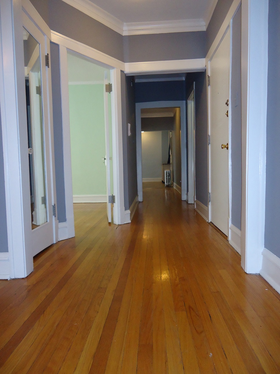 the living room and dining room before the remodel