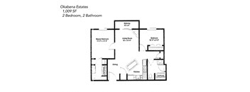 Two bedroom, two bathroom