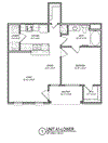 Lower Floor Plan americana apartments zachary la