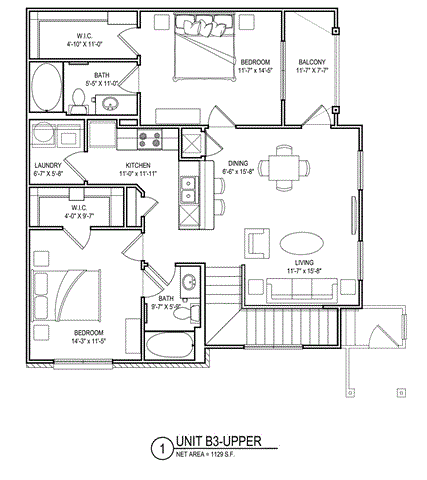 2 bed 2 bath I Floor Plans at Audubon Park Apartment Homes, Zachary, 70791