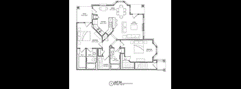 2 bed 2 bath K at Audubon Park Apartment Homes, Louisiana