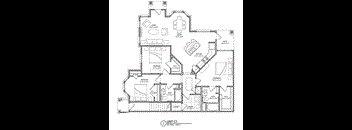 3 bed 2 bath B Floor Plans at Audubon Park Apartment Homes, Louisiana