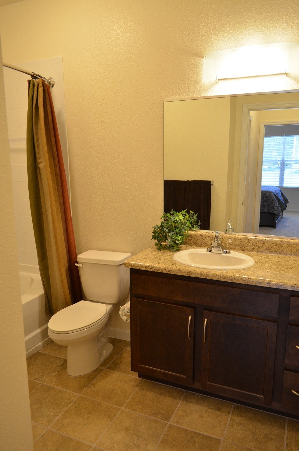 Bathroom Vanity and Ceramic Tile Floors