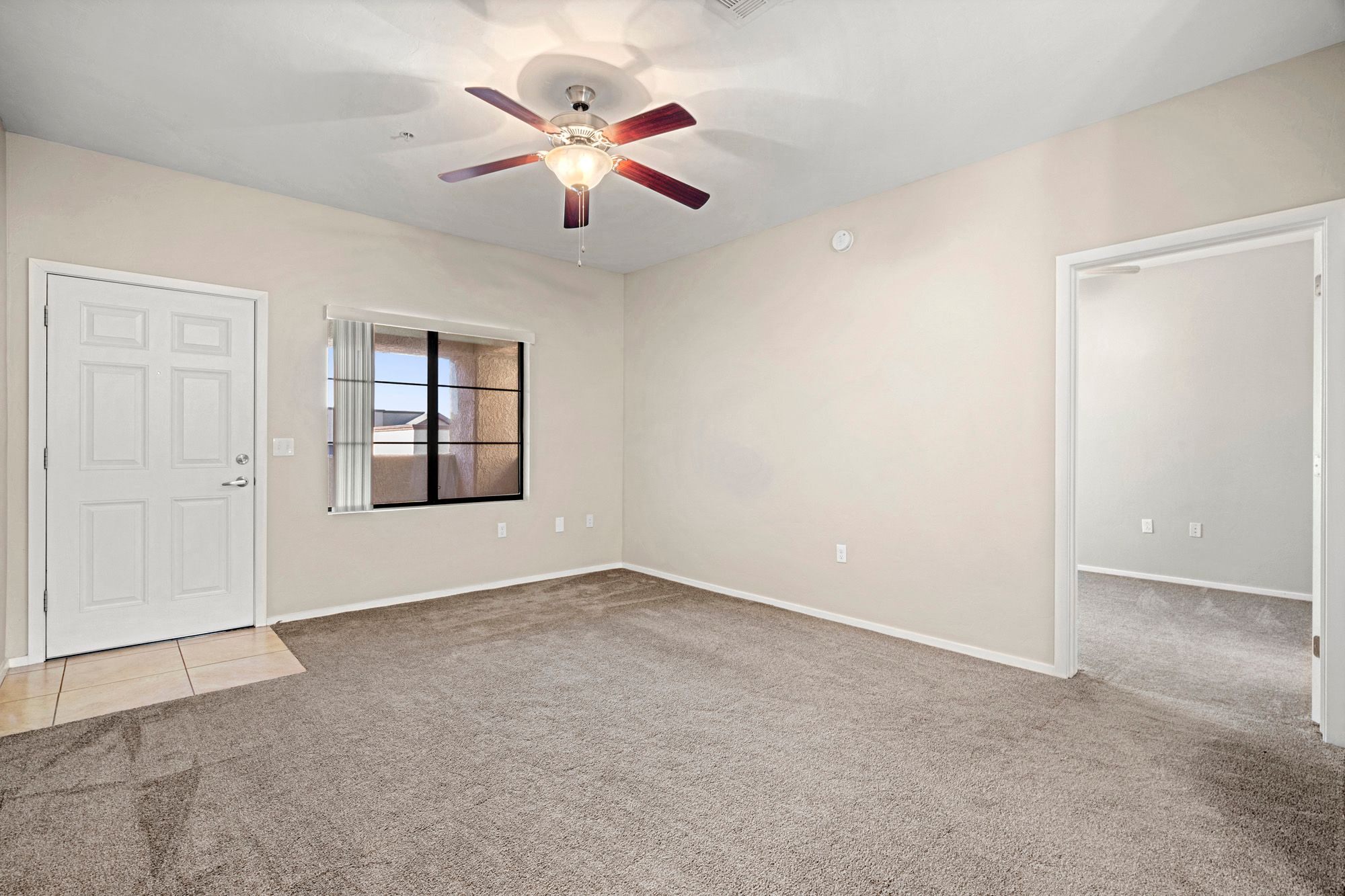 Living Area, Ceiling Fan, Door