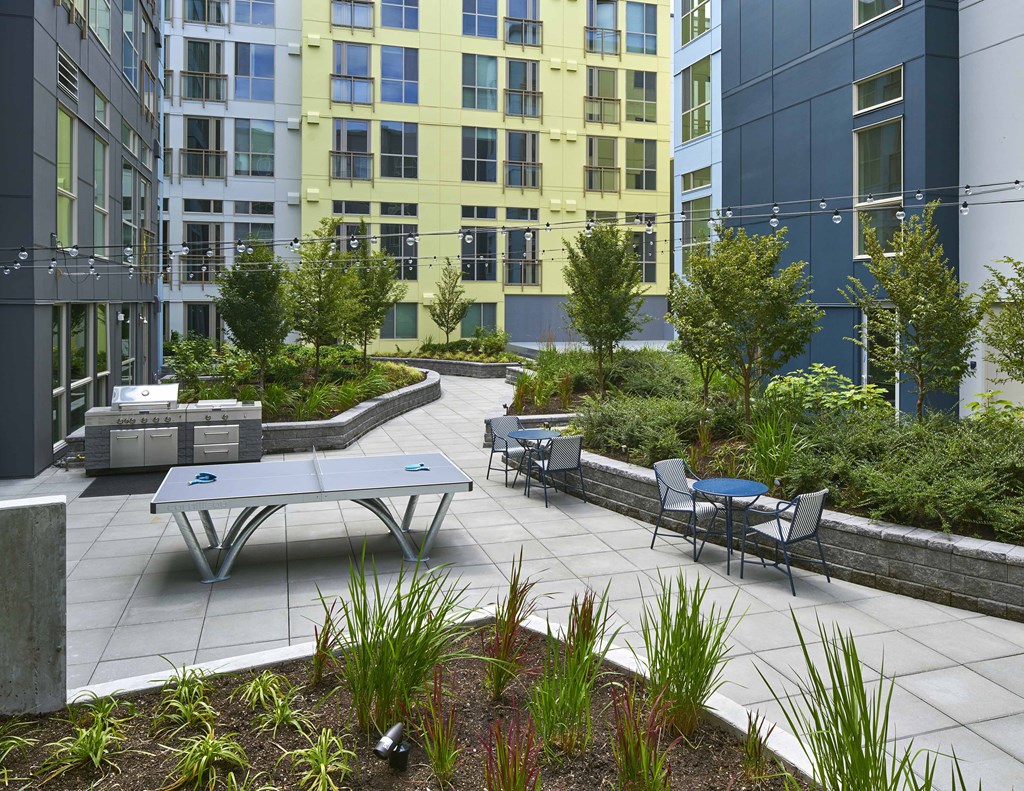 The Bowman Seattle WA BBQ area