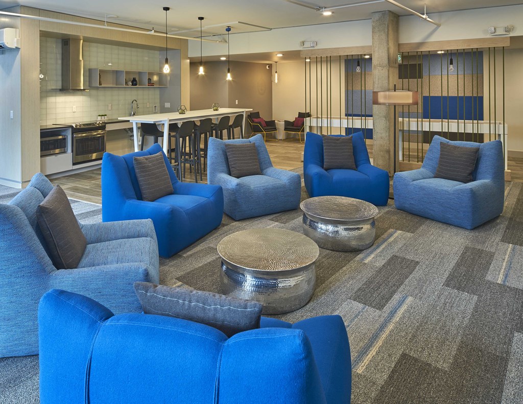 The Bowman Seattle WA Blue club seating