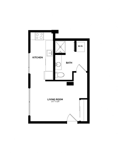 Bowman Seattle WA S-6 Studio 431 Sq Ft