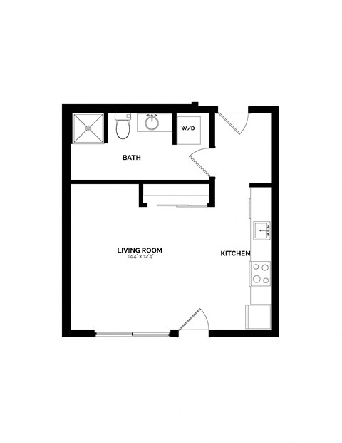 Bowman Seattle WA S-5 Studio 465 Sq Ft