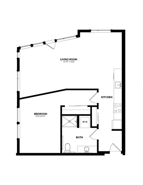 Bowman Seattle WA LW-2 1 Bedroom 883 Sq Ft