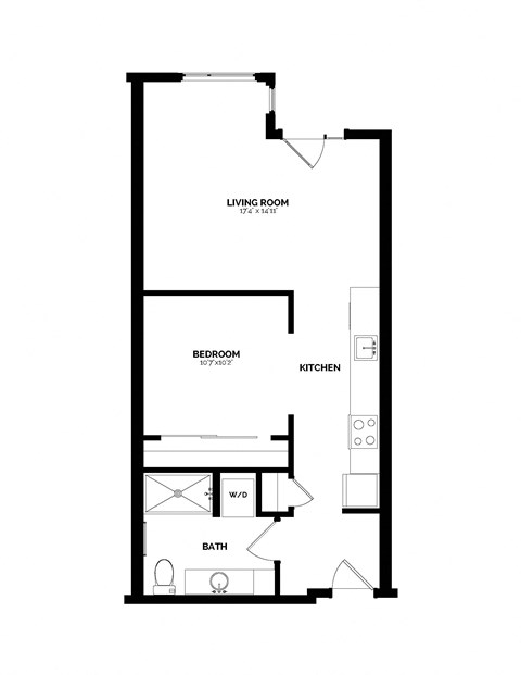 Bowman Seattle WA A-12 1 Bedroom 652 Sq Ft