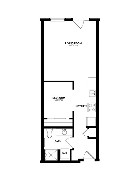 Bowman Seattle WA A-11 1 Bedroom 600 Sq Ft