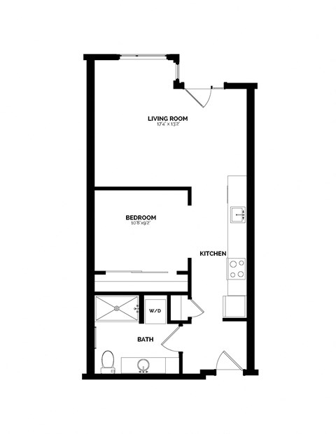 Bowman Seattle WA A-10 1 Bedroom 627 Sq Ft