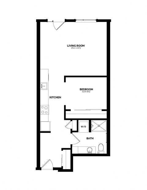 Bowman Seattle WA A-8 1 Bedroom 663 Sq Ft