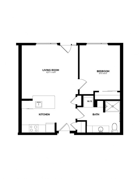 Bowman Seattle WA A-6 1 Bedroom 686 Sq Ft