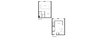 Bowman Seattle WA TH-2 Townhouse 1 Bedroom 1029 Sq Ft