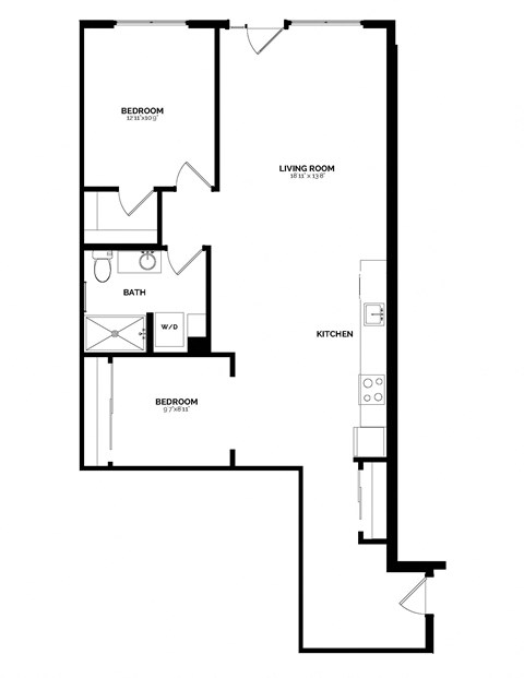 Bowman Seattle WA B-10 2 Bedroom 1079 Sq Ft