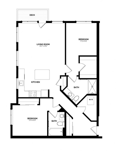 Bowman Seattle WA B-6 2 Bedroom 1133 Sq Ft